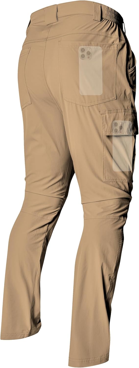 Men’s Lightweight Hiking Cargo Pants Waterproof Quick Dry Travel Climbing Camping Fishing Mens Work Pants Outdoor