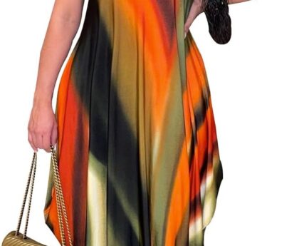 BessCops Summer Maxi Dresses for Women 2025 Plus Size Sundresses Casual Fashion Sleeveless Loose Long Sexy Dress with Pockets