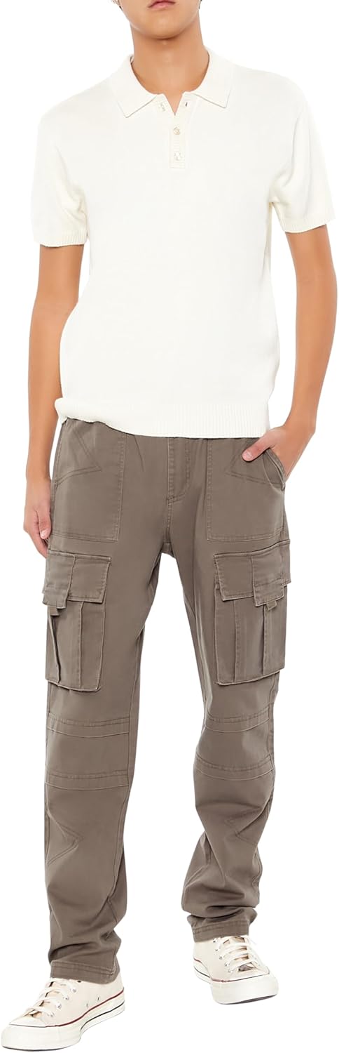 Forever 21 Mens Slim-fit Drawstring Cargo Pants