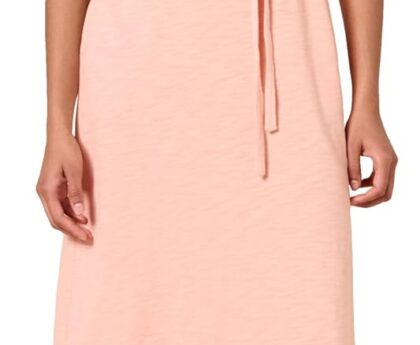 Amazon Essentials Women’s Short Sleeve Belted Midi T-Shirt Dress