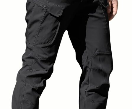 FLYFIREFLY Men’s Tactical Cargo Pants Water Resistant Ripstop Outdoor Quick Dry Hiking Work Pants with Pockets(No Belt)