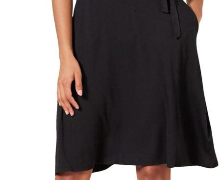 Amazon Essentials Women’s Short Sleeve Faux-Wrap Dress