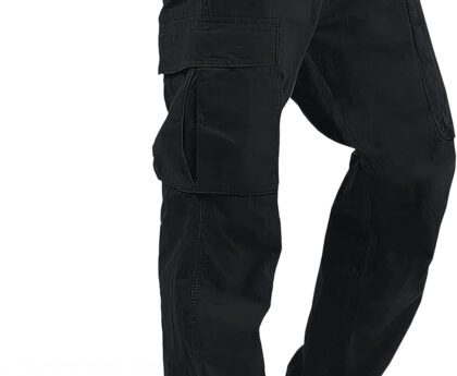 Men’s Casual Cargo Pants 30/32/34/36 Tall Inseam Hiking Pants Workout Joggers Loose Straight Sweatpants for Men
