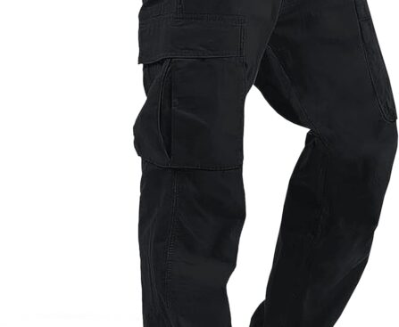 Men’s Casual Cargo Pants 30/32/34/36 Tall Inseam Hiking Pants Workout Joggers Loose Straight Sweatpants for Men