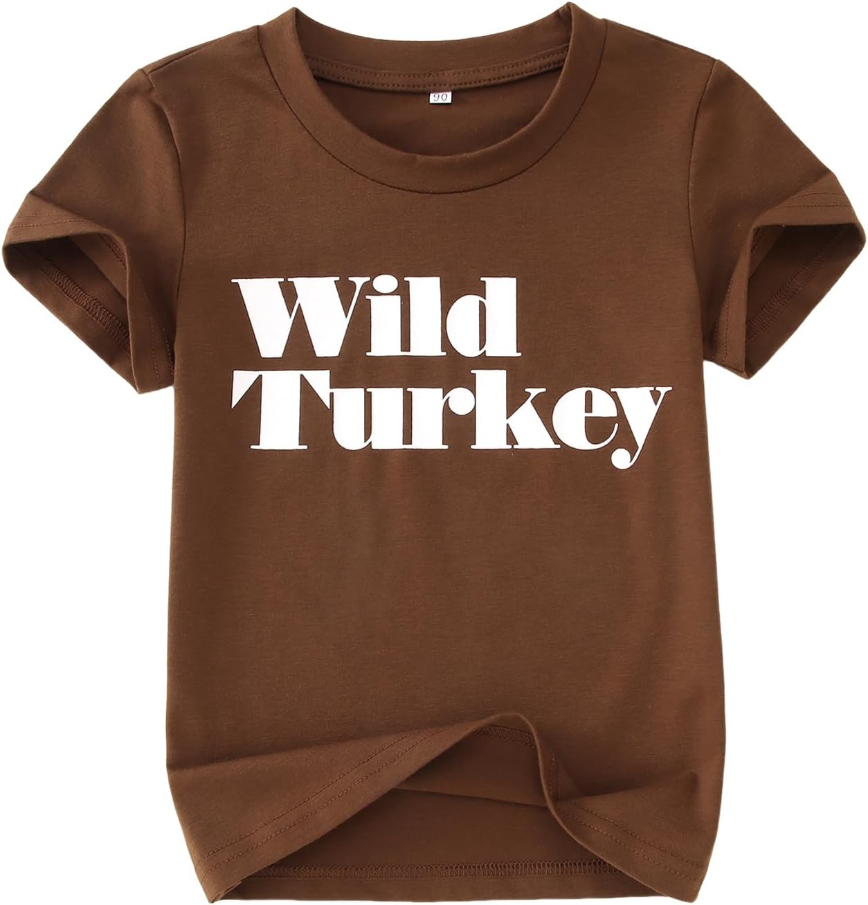 Ritatte Toddler Thanksgiving Shirt Baby Boy Wild Turkey T-Shirt Kids Fall Thankful Funny Letter Casual Short Sleeve Tees Tops