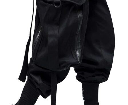 Niepce Inc Men’s Japanese Streetwear Techwear Cargo Pants with Design