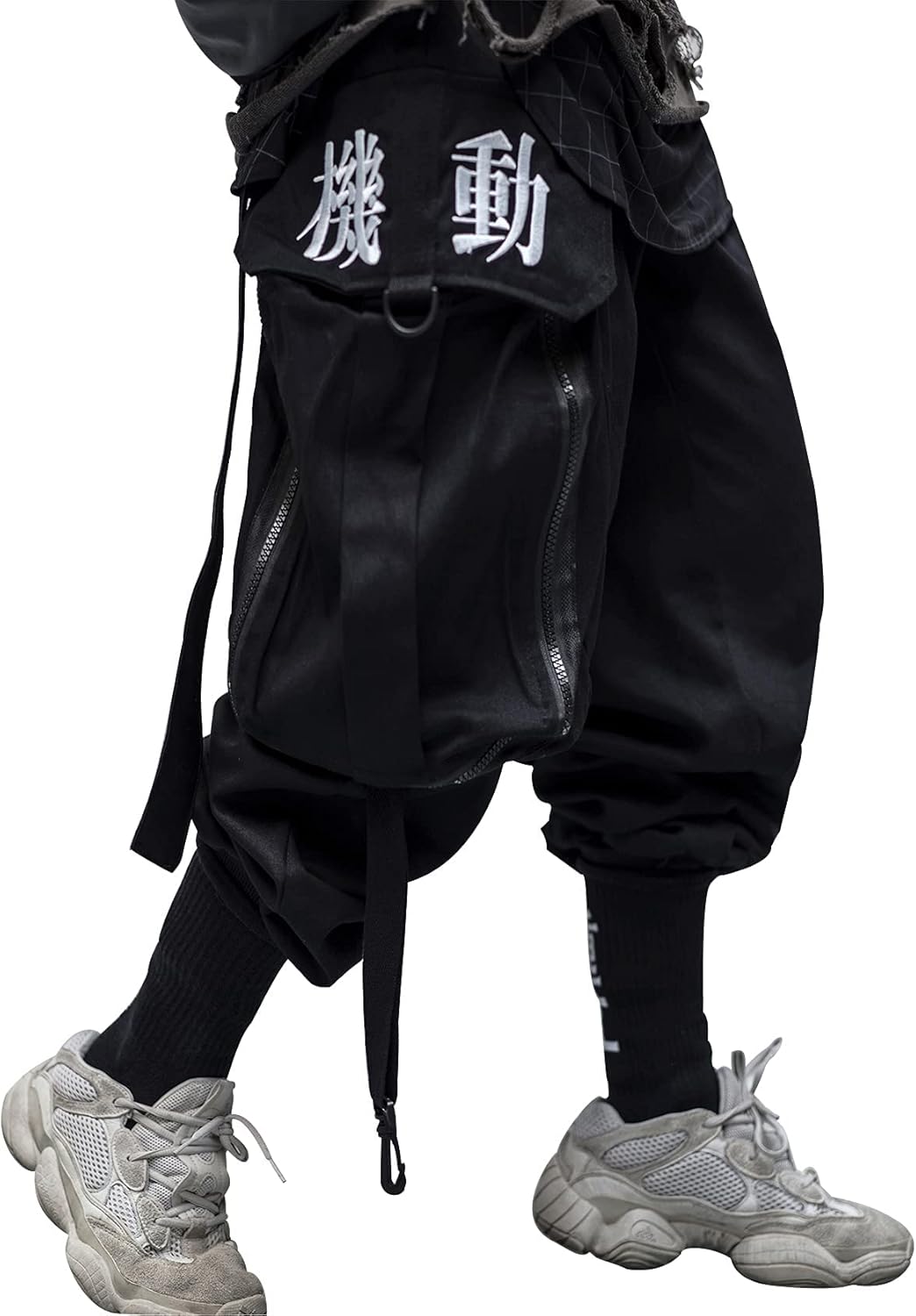 Niepce Inc Men’s Japanese Streetwear Techwear Cargo Pants with Design