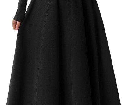 PRETTYGARDEN Cocktail Dresses for Women 2025 Elegant Classy Fall Long Sleeve Midi A Line Flowy Modest Winter Party Dress