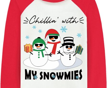 Little Boy Christmas T-Shirt Kids Xmas Snowman Monster Truck Ugly Reindeer Shirt Raglan Long Sleeve Cotton Tee Top 3-10 Years