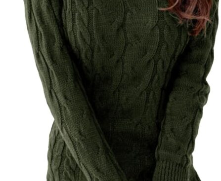 Langwyqu Womens Cable Knit Sweater Dress Sexy Long Sleeve Bodycon Turtleneck Mini Fall Sweaters Dresses