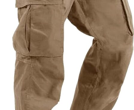 Men’s Workwear Drawstring Multi-Pocket Casual Pants – Comfortable & Durable Cargo Pants in Multiple Colors