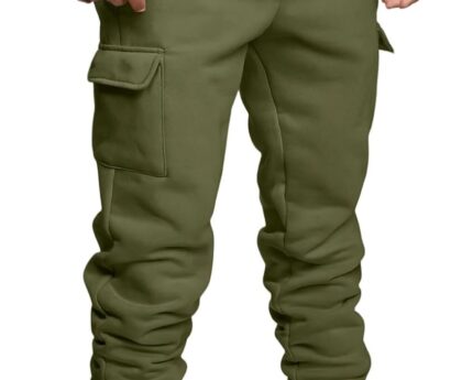 Men’s Sweatpants Casual Loose Fit Joggers Elastic Waist Lounge Pants Tapered Cargo Pants with Pockets