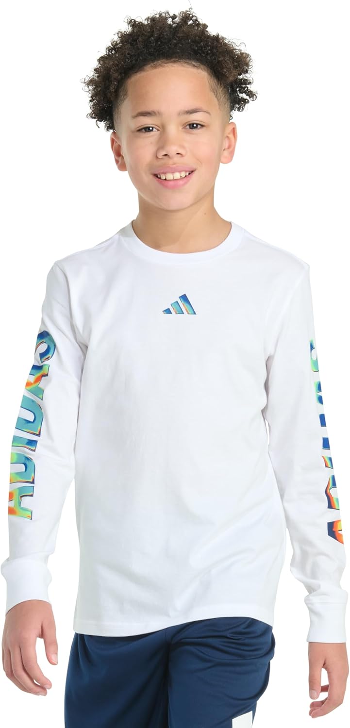 adidas Boys’ Long Sleeve Spectrum of Light Tee