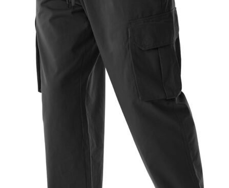 CANGHPGIN Mens Casual Cargo Pants Relaxed Fit Outdoor Hiking Pants Men Drawstring Cotton Joggers Sweatpants with Pockets