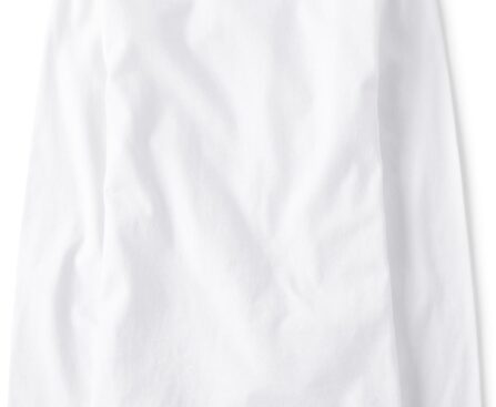 The Children’s Place,Girls,Long Sleeve Basic Layering T-Shirt,White,Small