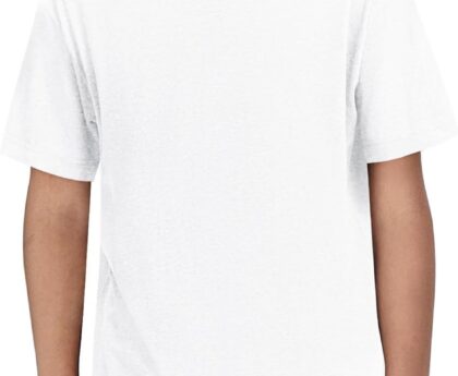 ZDC Boys Short Sleeve T Shirts Kids Summer Crewneck Tops Loose Fit Basic Tees 5-14 Years