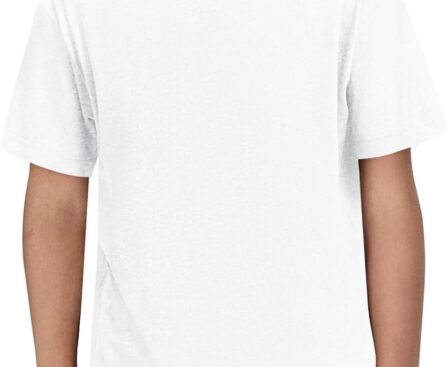 ZDC Boys Short Sleeve T Shirts Kids Summer Crewneck Tops Loose Fit Basic Tees 5-14 Years