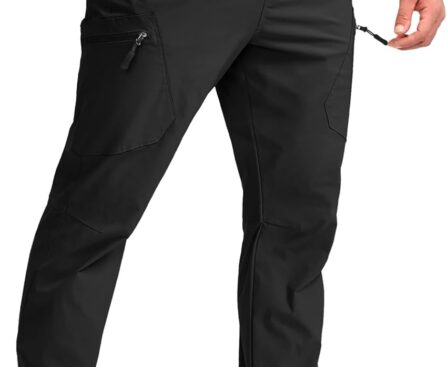 Pudolla Men’s Lightweight Hiking Pants with 7 Pockets Quick Dry Water Resistant Fishing Travel Pants