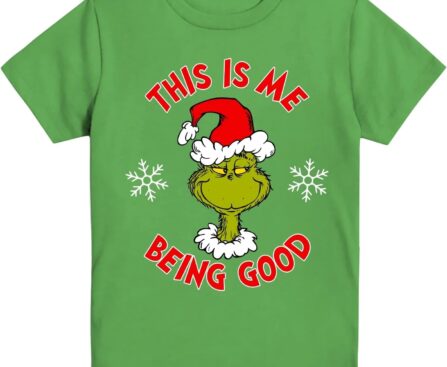 The Grinch Boys Grinch Being Good Holiday T-Shirt