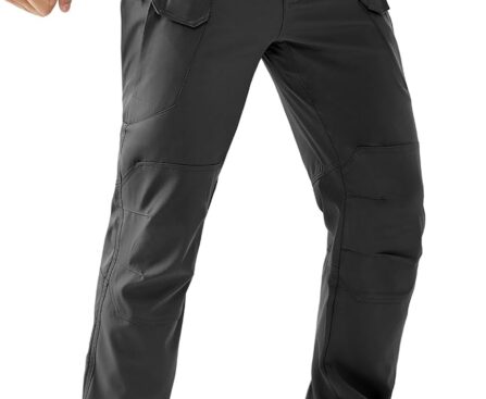 HYCOPROT Men’s Cargo Hiking Pants Tactical Pant Work Utility Trousers for Men Durable Lightweight Military with 10 Pockets
