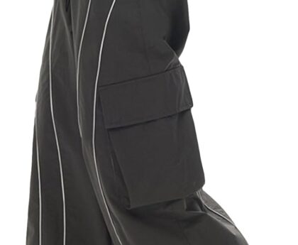 GORGLITTER Men’s Baggy Cargo Pants Wide Leg Sweatpants Loose Streetwear Pants Trousers Parachute Pants