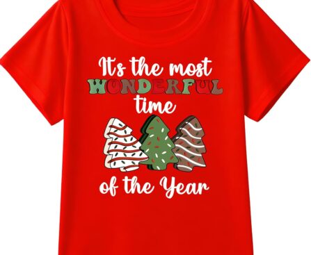 Boys Girls Christmas Shirt Kids Christmas Tree T-Shirts Funny Toddler Xmas Holiday Short Sleeve Tees 2025 (3-10 Years)