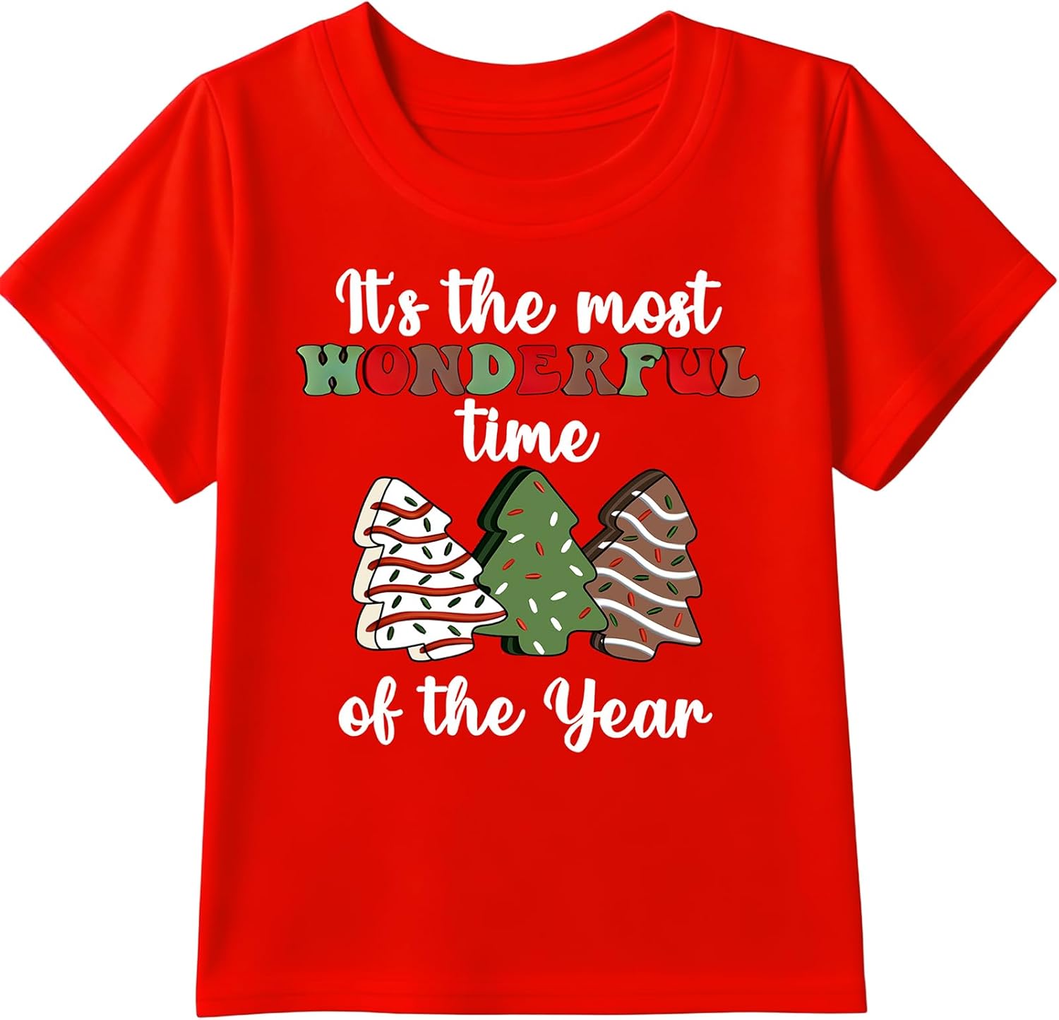 Boys Girls Christmas Shirt Kids Christmas Tree T-Shirts Funny Toddler Xmas Holiday Short Sleeve Tees 2025 (3-10 Years)