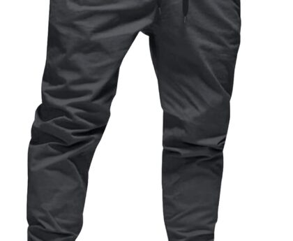 JMIERR Mens Casual Joggers Pants – Cotton Drawstring Chino Cargo Pants Hiking Outdoor Twill Track Jogging Sweatpants Pants