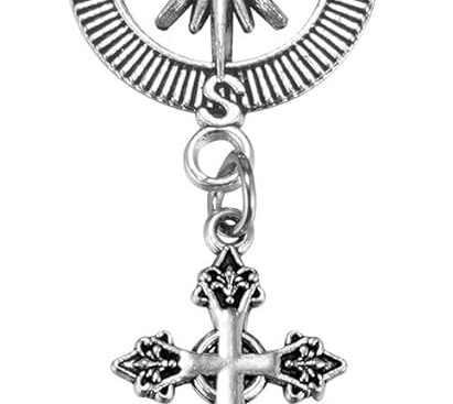 Cross Car Charm, for He Will Order His Angels to Protect You Wherever You Will Go, Rear View Mirror Car Charm, Psalm 91:11, Bible Verse, Religious Gifts for Women