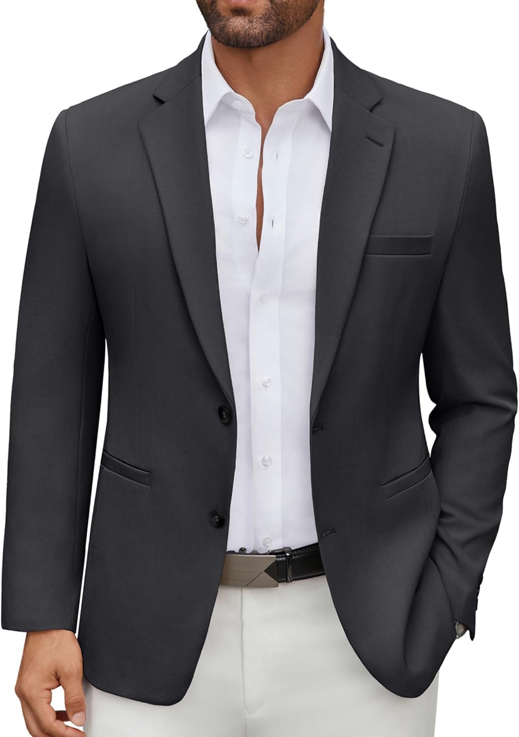 COOFANDY Men’s Casual Blazer Regular Fit Lightweight Two Button Sport Coat Suit Jacket