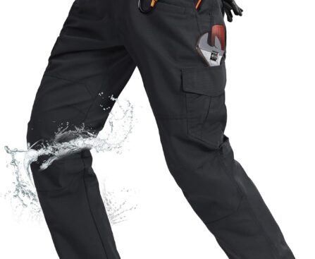 Rapoo Ripstop Water Resistant Cargo Tactical Pants for Men EDC Hiking Work Military Army Pants with 9 Pockets
