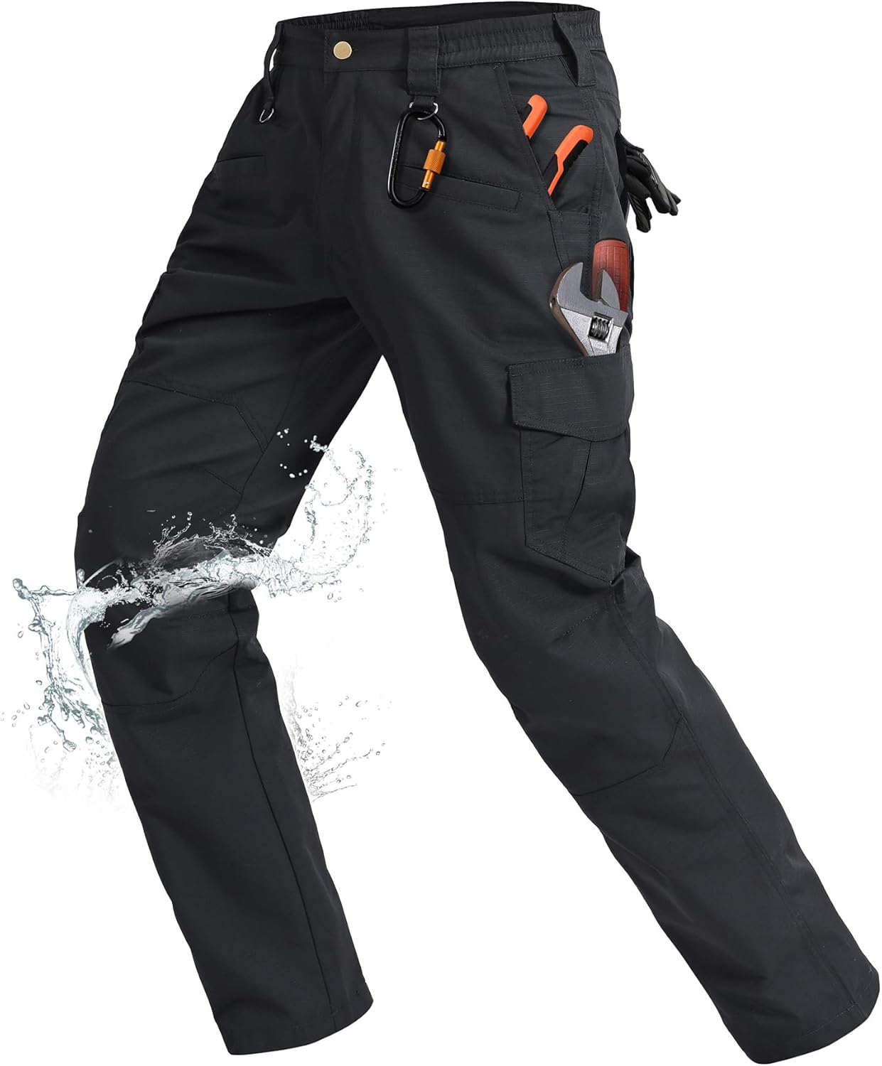 Rapoo Ripstop Water Resistant Cargo Tactical Pants for Men EDC Hiking Work Military Army Pants with 9 Pockets