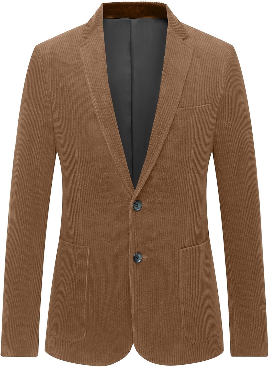 GATMSTZ Mens Casual Corduroy Blazer Vintage Notch Lapel Regular Fit Suit Jacket Big and Tall