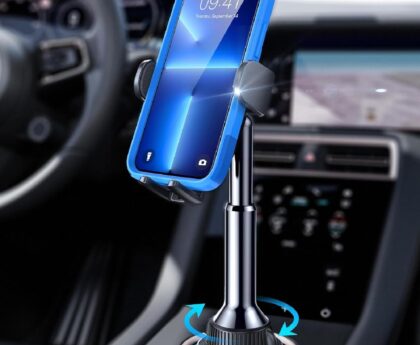 LISEN Cup Phone Holder [No Shaking] Phone Holder for Car, 360 Adjustable iPhone Holder for Car Accessories for Women Truck Jeep Golf for iPhone 17 Pro Max 16 15 14 13 Samsung S25 All 4-7” Phone