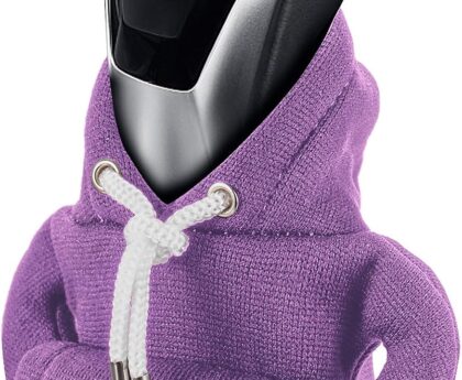 Gear Shift Hoodie, Universal Car Shift Knob Cover, Mini Hoodie for Shifter, Automotive Interior Cute Gadgets Car Accessories and Decorations Purple