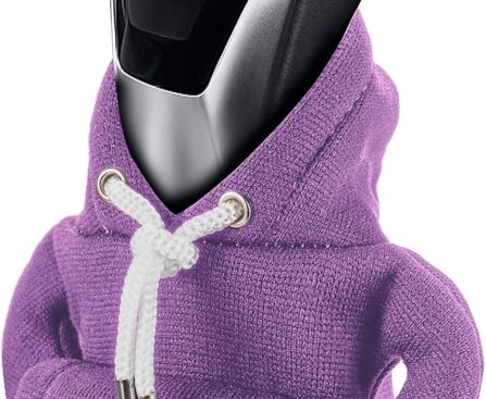 Gear Shift Hoodie, Universal Car Shift Knob Cover, Mini Hoodie for Shifter, Automotive Interior Cute Gadgets Car Accessories and Decorations Purple