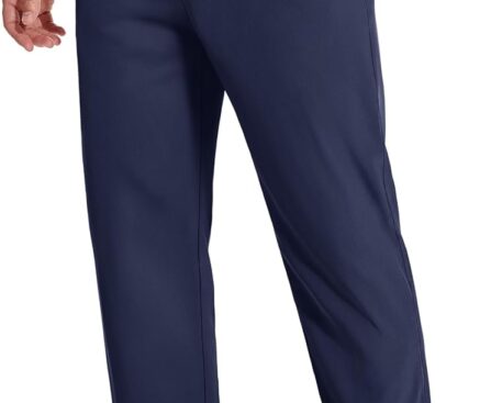 MAGNIVIT Men’s Athletic Workout Pants with Zipper Pocket Quick Dry Stretch Elastic Waist Jogger Track Pant for Running