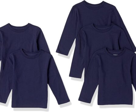 Amazon Essentials Boys and Toddlers’ Long-Sleeve T-Shirts (Previously Spotted Zebra), Multipacks