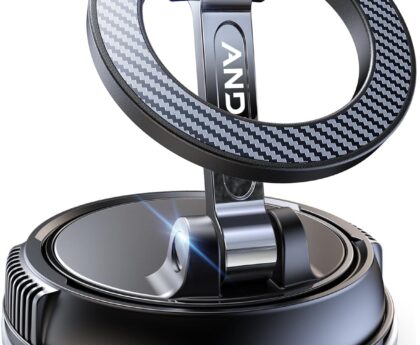 ANDERY Car Phone Holder for Magsafe [78+LBS Strongest Suction & 2400gf Magnetic] 360° Adjustable Car Phone Mount, Phone Holders for Your Car for iPhone 17 Pro Max 16 15 14 13 12 Air Plus, Carbon Fiber