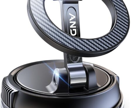 ANDERY Car Phone Holder for Magsafe [78+LBS Strongest Suction & 2400gf Magnetic] 360° Adjustable Car Phone Mount, Phone Holders for Your Car for iPhone 17 Pro Max 16 15 14 13 12 Air Plus, Carbon Fiber