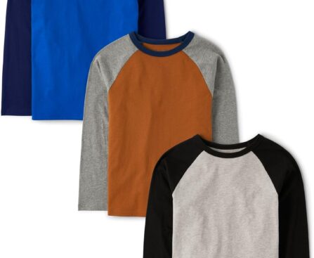 The Children’s Place Boys’ Long Sleeve Knit Shirts 3-Pack