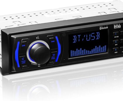 BOSS Audio Systems 616UAB Car Stereo With Bluetooth – Single DIN, MP3, USB, Aux-in, AM/FM, No CD DVD Player