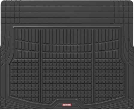 Motor Trend Premium FlexTough All-Protection Cargo Mat Liner – w/Traction Grips & Fresh Design, Heavy Duty Trimmable Trunk Liner for Car Truck SUV, Black (OF-985-BK)