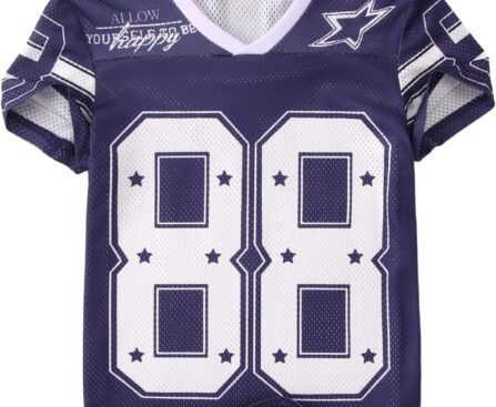 Boy Girl Y2K Jersey Shirt Number Graphic V Neck T-Shirt Kids Football Short Sleeve Tee Sport Summer Casual Tops