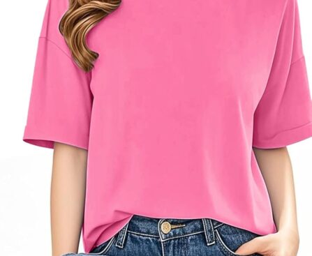 Girls Short Sleeve T Shirts Kids Summer Crewneck Tops Basic Tees 5-14 Years