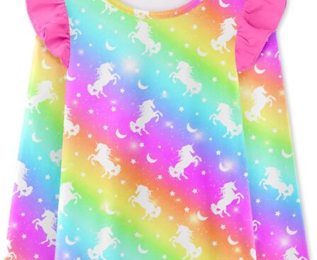 Toddler Girls Long Sleeve Shirts Ruffle Cute T-Shirts Kids Casual Crewneck Graphic Soft Tee Tops 3-8 Years