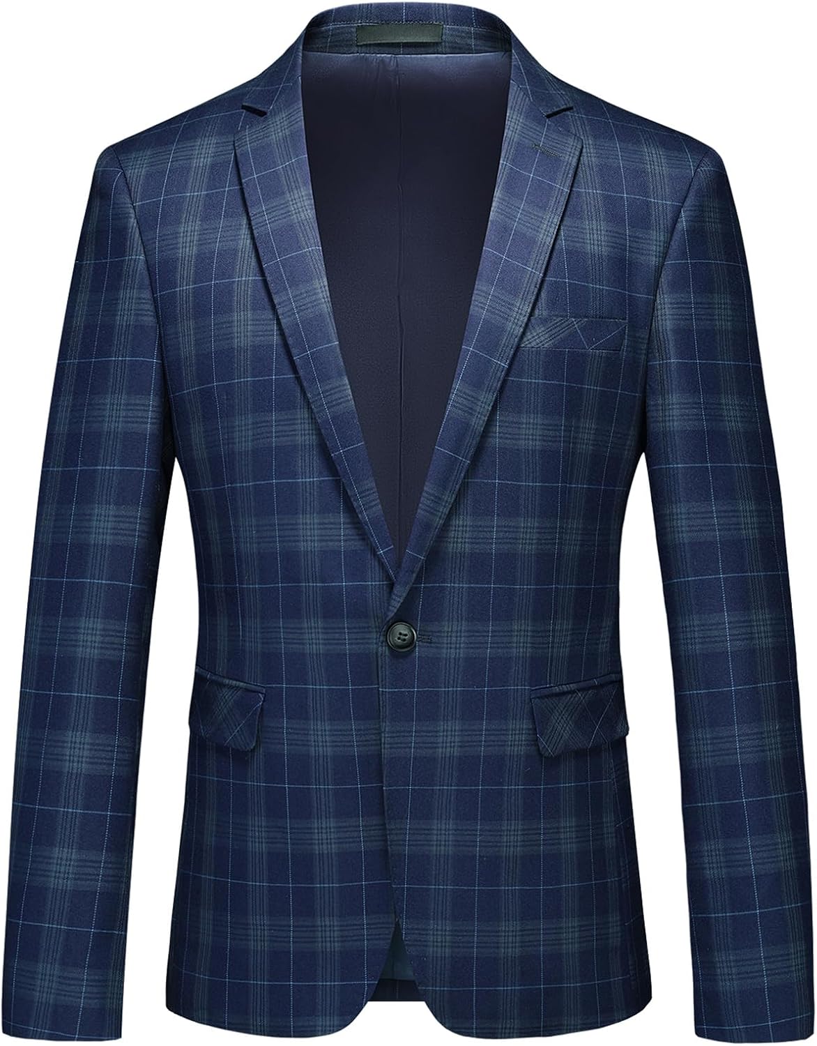 Men’s Plaid Blazer Sport Coats Jackets Slim Fit Lightweight Casual Checkered Blazer for Men