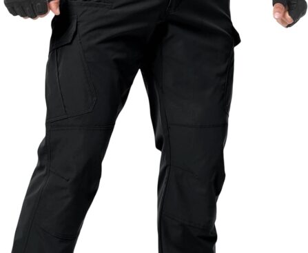 Arunlluta Men’s Tactical Pants, Ripstop Water Resistant Cargo Work Pants for Men, Stretch Hiking Pants Lightweight