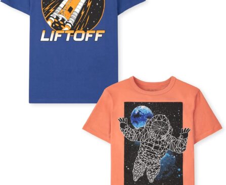 The Children’s Place Boys’ Gamer,Sports,Cars Short Sleeve Graphic T-Shirts,2 Pack