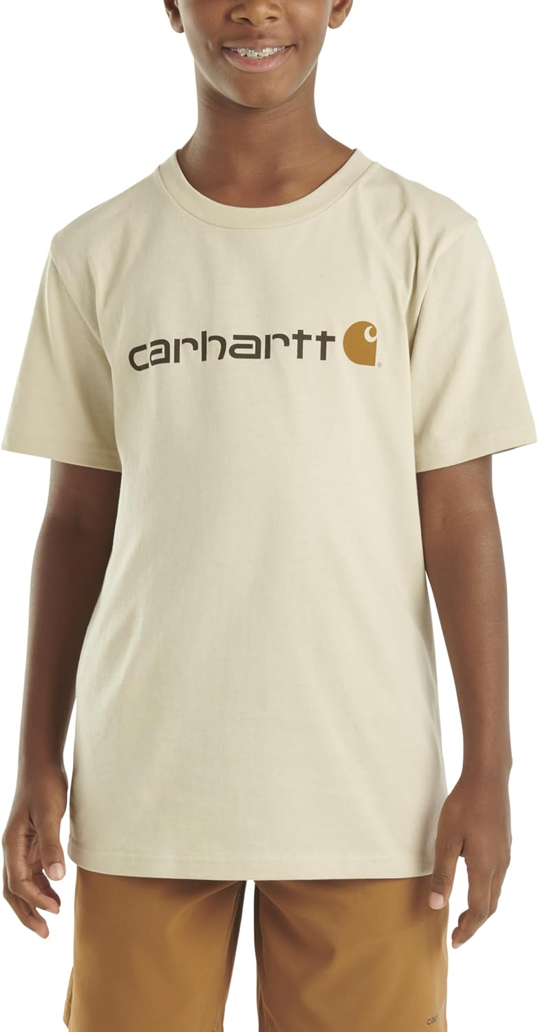 Carhartt Kid’s CA6156 Short-Sleeve Logo Tee – Boys